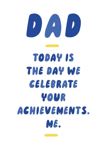 Dad Achievements Cheeky Father's Day Card created by Betiobca