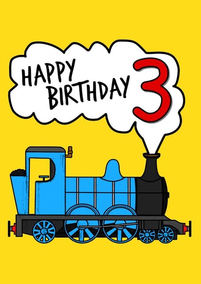 3rd Birthday Steam Train created by Doodle Rob