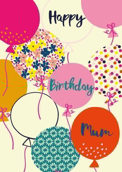 Birthday Balloons for mum created by Sazerelli Designs