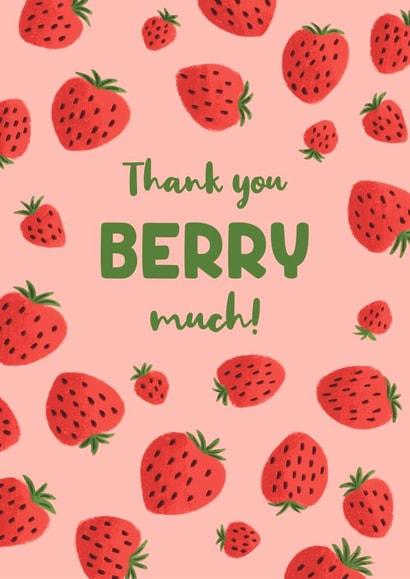 Thank You Berry Much created by Sophie Kent Illustration