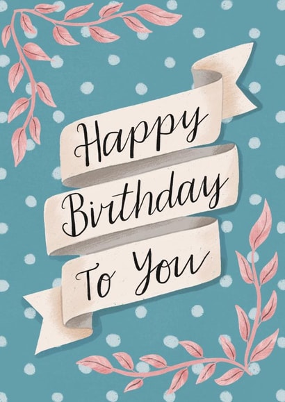 Happy Birthday banner card created by Silky Rose Design