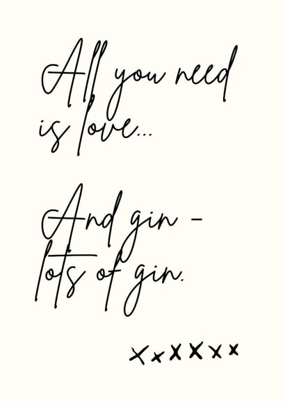 All you need is love and gin created by Jenna Bensason
