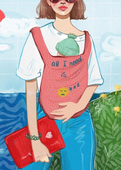 Mommy with new born baby created by Albina Uvarova