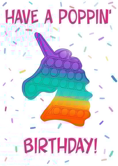 Birthday card for a pop fidget toy loving fan created by The little northerner