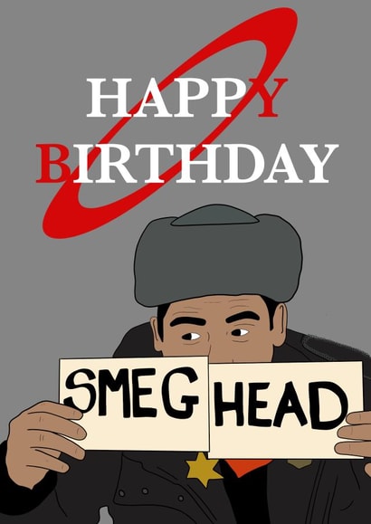 Red dwarf smeg head lister card created by The little northerner 