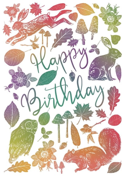 Autumn Woodland Birthday Card created by PearlyPea 