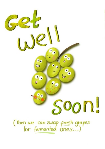 Get well soon grape card created by Palette&Petal