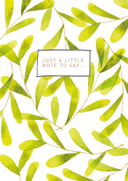 Leafy note card for all occasions created by Katie Moody