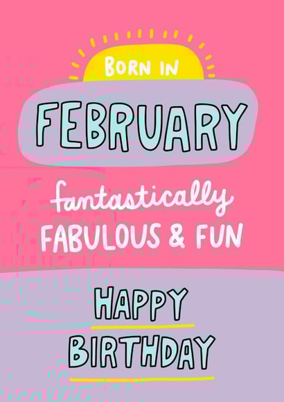 Born in February Birthday Card created by Angela Chick