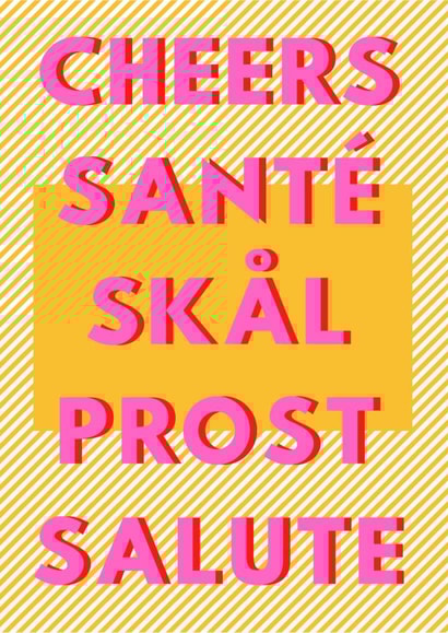 Cheers happy birthday card created by Dear Dainty Designs