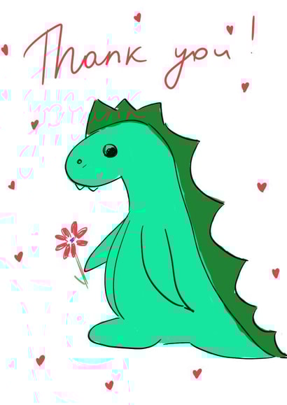 Cute dragon to say thank you created by DigitalartAM