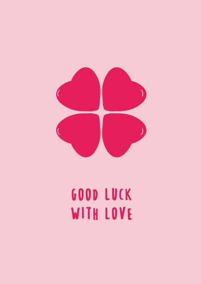 Heart shamrock good luck love card 1001 created by Sean Cullen