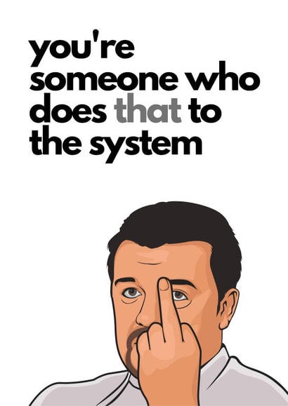 David Brent The Office Congratulations on the New Job or Promotion card 1002 created by Blockbuster Cards