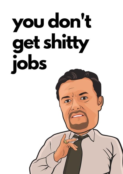 David Brent The Office Congratulations on the New Job or Promotion card 1003 created by Blockbuster Cards
