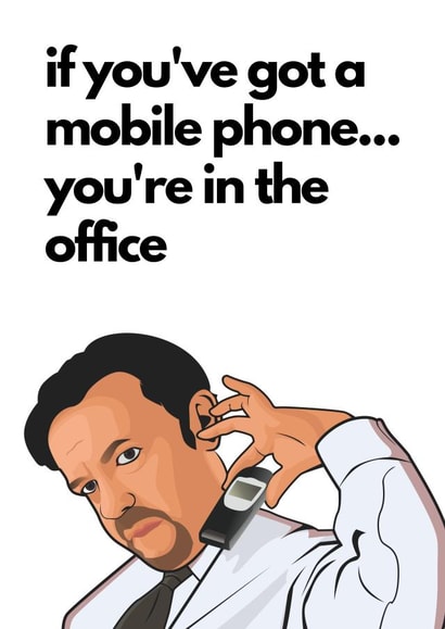 David Brent The Office Congratulations on the New Job or Promotion card 1000 created by Blockbuster Cards
