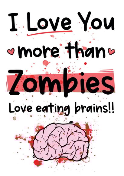 Zombie Love - Anniversary - Valentines - Horror created by The Laughing Sloth
