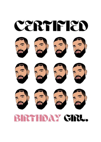 Fun Birthday Card - Drake - Certified created by Keepseyshop