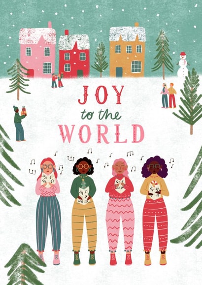 'Joy to the world' Christmas Carol Singers Card created by Flourish Paperworks