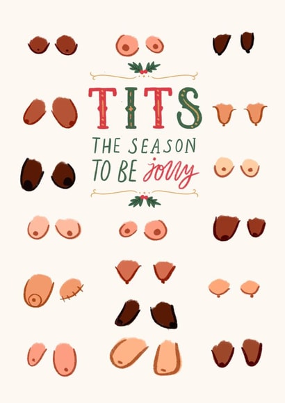Tits the Season Boobs Breasts Christmas Card created by Flourish Paperworks