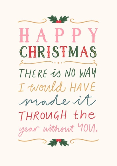 Happy Christmas Friendship Family Thankful Card created by Flourish Paperworks