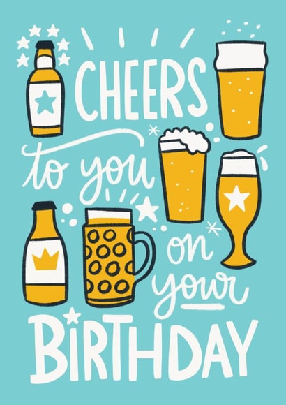 Cheers to you on your birthday 1000 created by Natalia Gonzalez