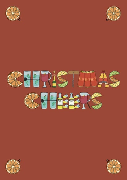 Christmas drinks / celebration card created by @hairheadsart