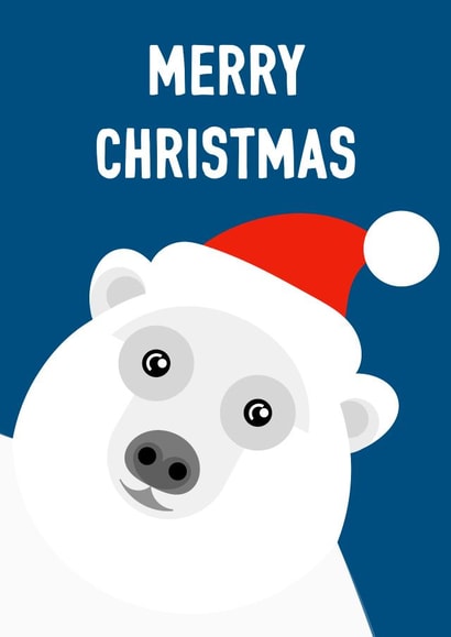 Polar bear Christmas card created by Adam Regester