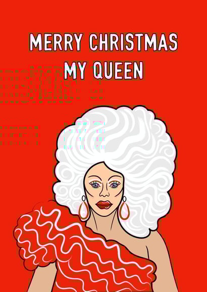 Queen Christmas card created by Adam Regester