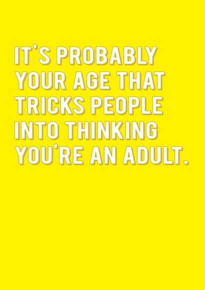 It's Probably Your Age Birthday Card created by Redback Cards
