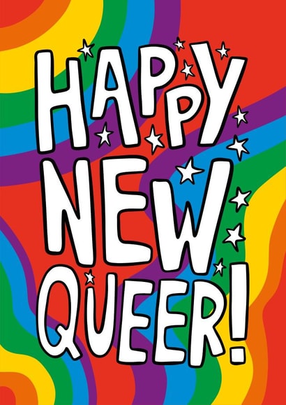 Happy New Queer Gay Pun New Year Card created by TeePee Creations