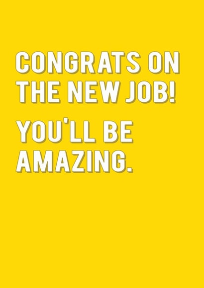 Congrats On The New Job Card created by Redback Cards