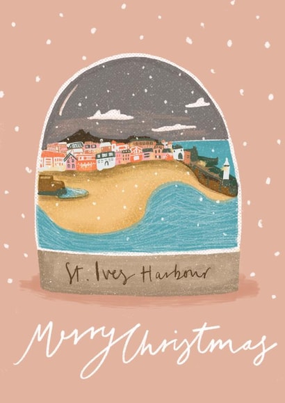 St Ives Snow Globe - Happy Place - Merry Christmas Card created by Nicola Scott