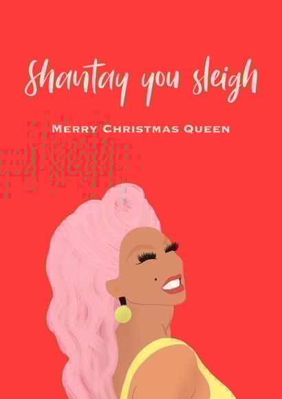Shantay you sleigh Christmas card created by Accidental Artist