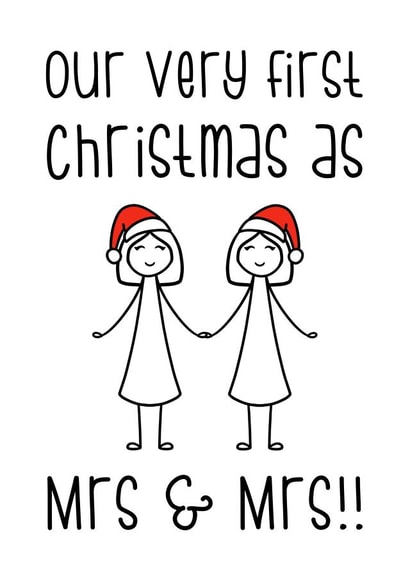 First Christmas Married - Mrs and Mrs created by The Laughing Sloth