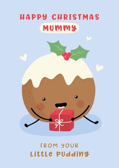 Happy Christmas Mummy From Your Little Pudding - From the Kids - Heartfelt created by Macie Dot Doodles