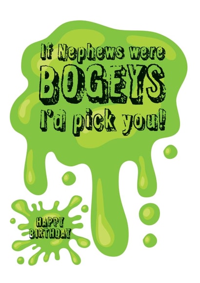Bogey Birthday Card for Nephew created by WigglyCards