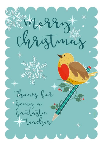 Merry Christmas Teacher created by Ink Pudding