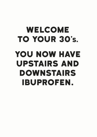 Welcome To Your 30's Birthday Card created by Holy Flaps