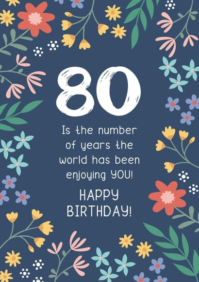 80 Years Enjoying You Birthday Card created by Design By Day