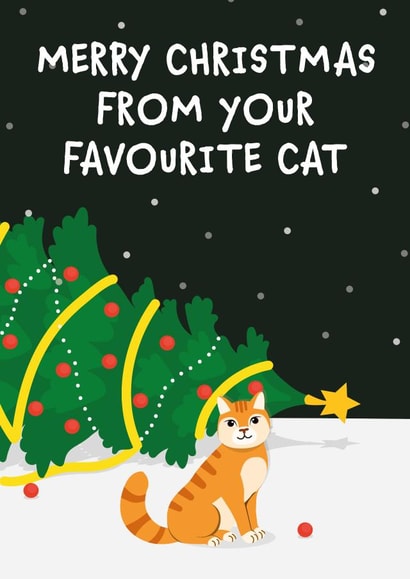Christmas Card From The Cat created by Kiddy Winks Prints