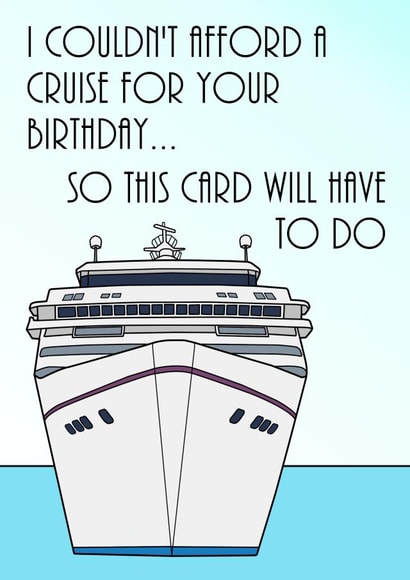 Cruise Ship Birthday Card created by Daft as Duck