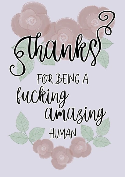 Thanks for being amazing created by Fern Furness