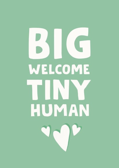 BIG WELCOME TINY HUMAN created by Wednesday's Wombat