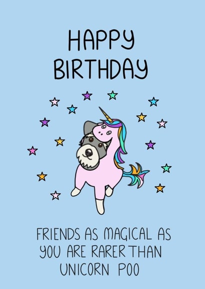 Happy birthday to a magical friend!  created by Schnauzer Scribbles