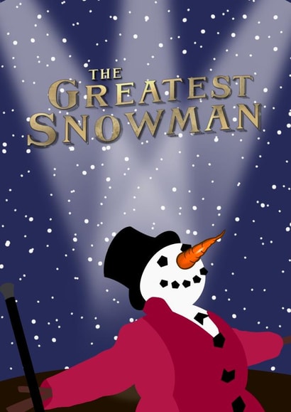 The greatest snowman funny Christmas card created by The Girl Next Draw Cards