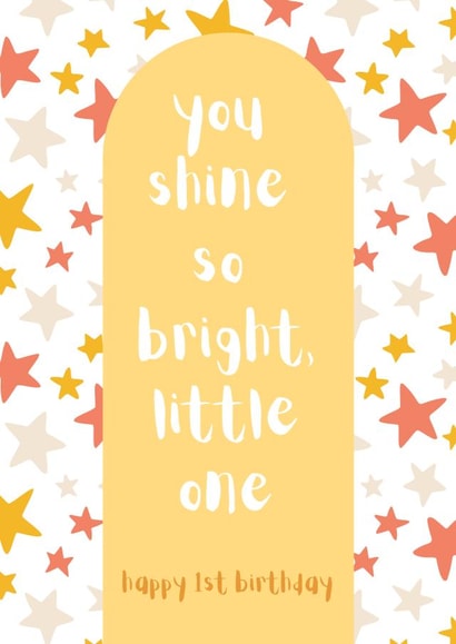 1st Birthday shining star card created by Alina Designs