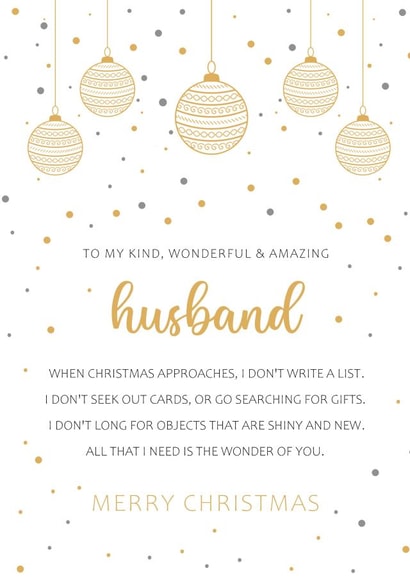 Christmas card for husband created by PMPrinted