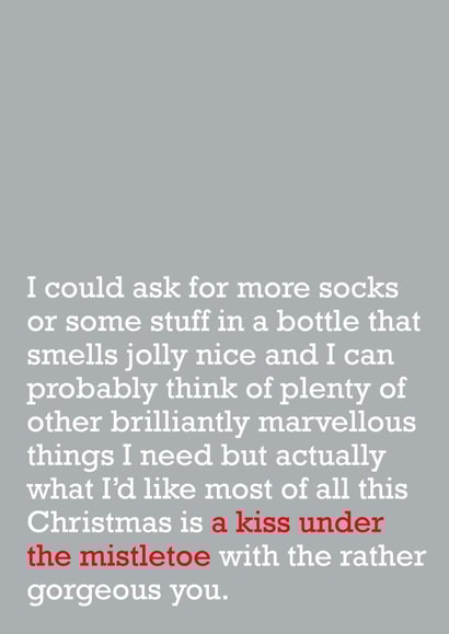 Christmas Card - Card For Significant Other - Romantic Card - Card For Partner created by The Right Lines