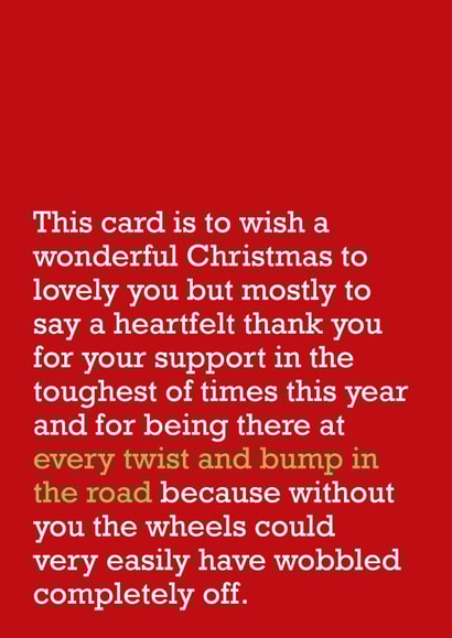 Christmas Card - Support Card - Thank You Card - Loved Ones - Gratitude Card created by The Right Lines