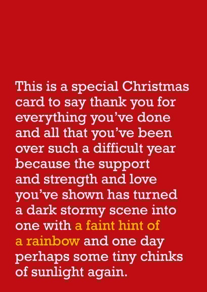 Christmas Card - Support Card - Thank You Card - Loved One - Gratitude Card created by The Right Lines